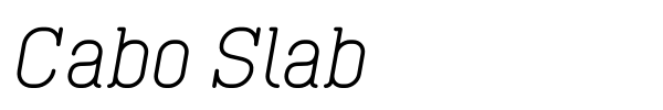 Cabo Slab font preview
